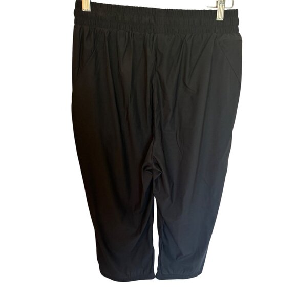 Willit Women's Loose Black Yoga Capri Pants L Athliesure Workout Casual - Picture 3 of 7